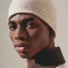 The Atelier beanie Jacquard logo beanie