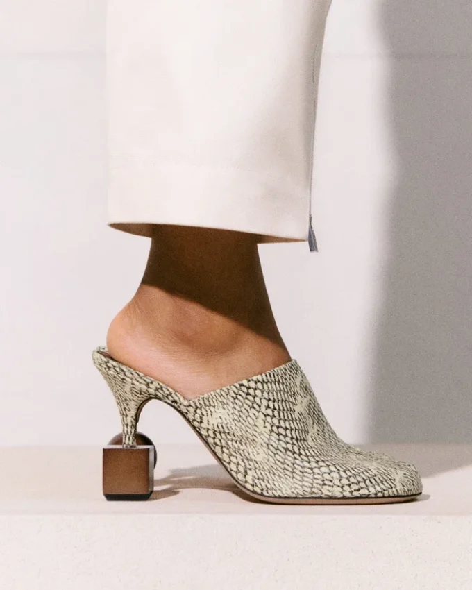 The Bisou mules Geometric-heel mules