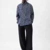 The Cuadro long-sleeve shirt Asymmetric Business-striped shirt