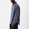The Cuadro long-sleeve shirt Asymmetric Business-striped shirt