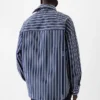 The Cuadro long-sleeve shirt Asymmetric Business-striped shirt