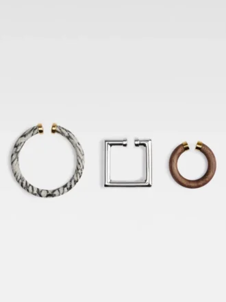 The ear jewelry Trio of geometric ear-cuffs