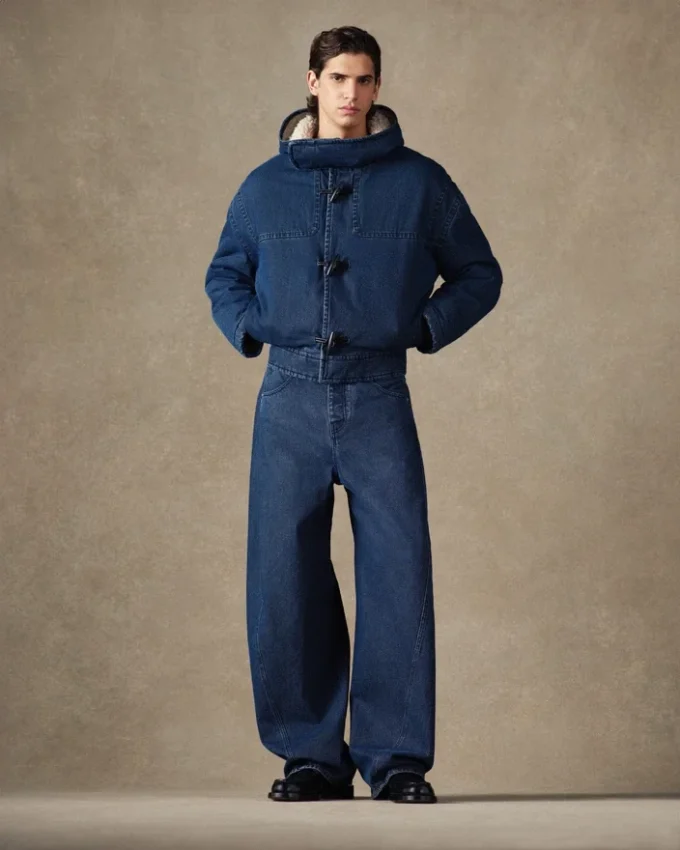 The Espiral de-Nîmes denim pants Twisted-seam jeans