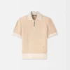 The Gio polo shirt Zipped knit polo shirt