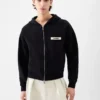 The Gros Grain zipped hoodie Grosgrain logo zip hoodie
