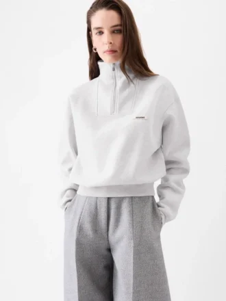 The Gros Grain zipped-rollneck sweatshirt Zip-up sweater