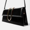 The long Bambino Long metal flap bag