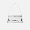 The long Bambino Long metal flap bag