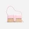 The long wicker Bambino Wicker flap bag