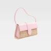 The long wicker Bambino Wicker flap bag
