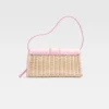 The long wicker Bambino Wicker flap bag