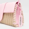 The long wicker Bambino Wicker flap bag