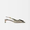 The low Duelo slingbacks Circle and square kitten heels