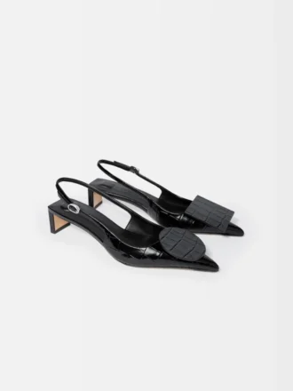 The low Duelo slingbacks Circle and square kitten heels