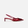 The low Duelo slingbacks Circle square kitten heels