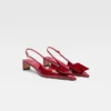 The low Duelo slingbacks Circle square kitten heels