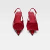 The low Duelo slingbacks Circle square kitten heels