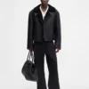 The Marino jacket Short shearling pea coat