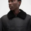 The Marino jacket Short shearling pea coat
