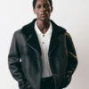 The Marino jacket Short shearling pea coat