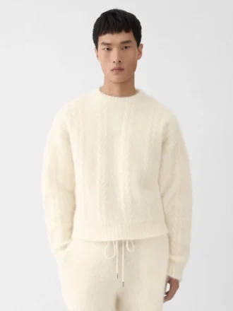 The Nuvola sweater Round-neck mohair sweater