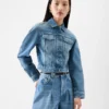 The Ovalo de-Nîmes denim jacket Curved denim jacket