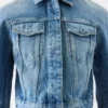 The Ovalo de-Nîmes denim jacket Curved denim jacket