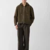 The piqué hooded cardigan Piqué knit hooded cardigan