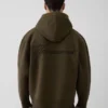 The piqué hooded cardigan Piqué knit hooded cardigan