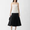 The Plumetis knit Draped tank top