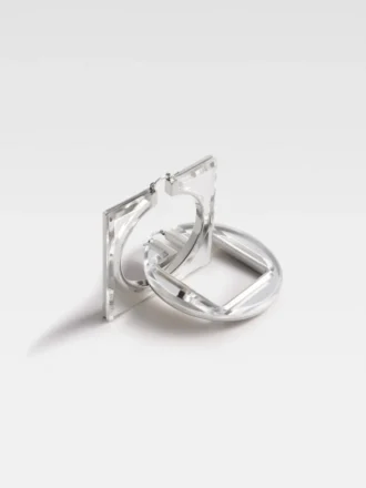 The Rond Carré hoops earrings Asymmetrical hoop earrings
