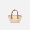 The small Soli basket Raphia beach basket bag