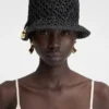The Spiaggia bucket hat Raffia charm bucket hat