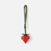 The strawberry Origami strawberry-shaped bag charm