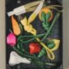 The radish Origami radish-shaped bag charm