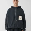 The Torneo hoodie Rosemary label zipped hoodie