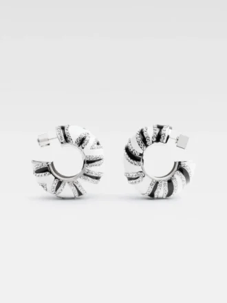The Zebra earrings Rhinestone zebra hoop earrings