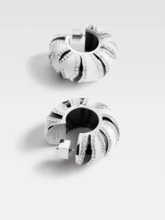The Zebra earrings Rhinestone zebra hoop earrings